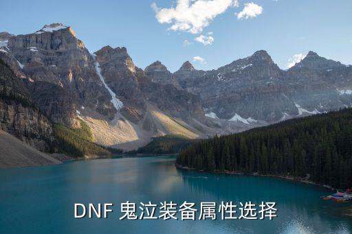 DNF 鬼泣装备属性选择