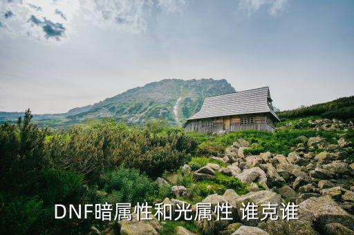 DNF暗属性和光属性 谁克谁