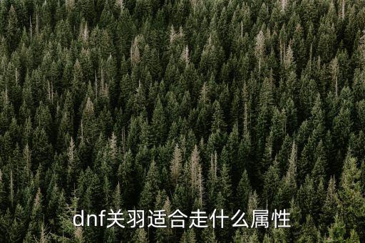 dnf关羽适合走什么属性