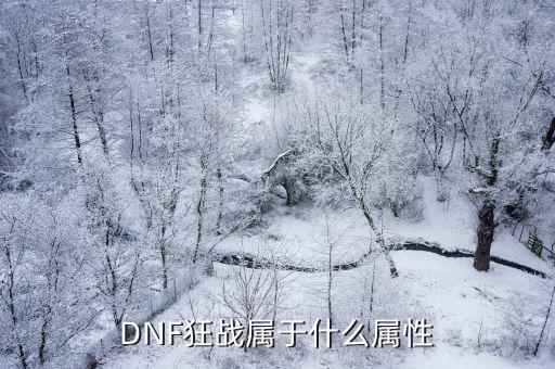 DNF狂战属于什么属性