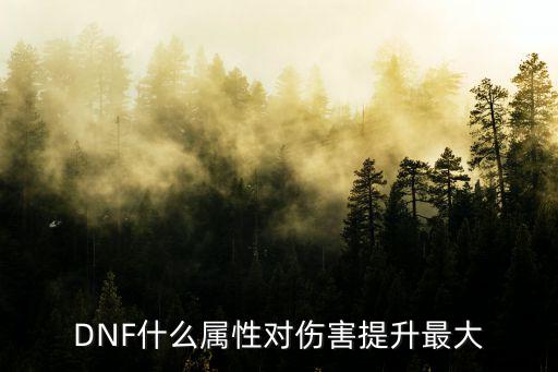 DNF什么属性对伤害提升最大