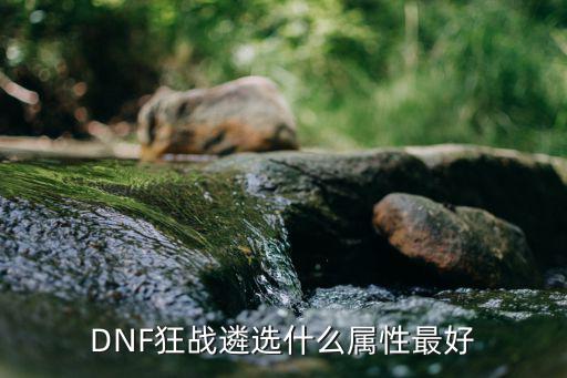 DNF狂战遴选什么属性最好