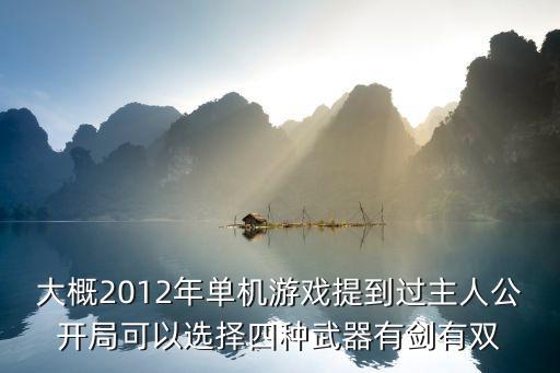 大概2012年单机游戏提到过主人公开局可以选择四种武器有剑有双