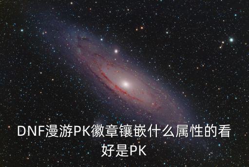 DNF漫游PK徽章镶嵌什么属性的看好是PK