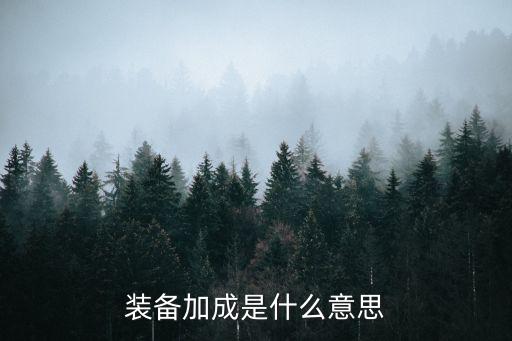 装备加成是什么意思