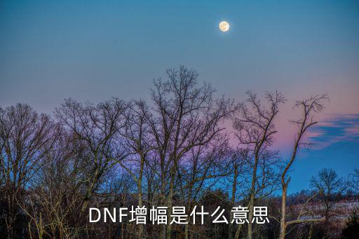 DNF增幅是什么意思