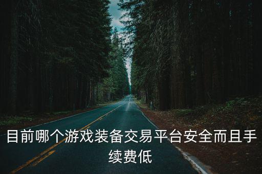 目前哪个游戏装备交易平台安全而且手续费低