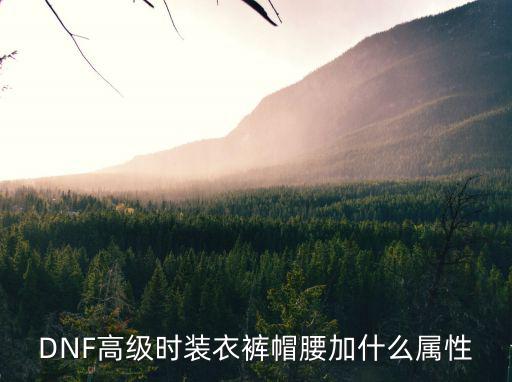 DNF高级时装衣裤帽腰加什么属性