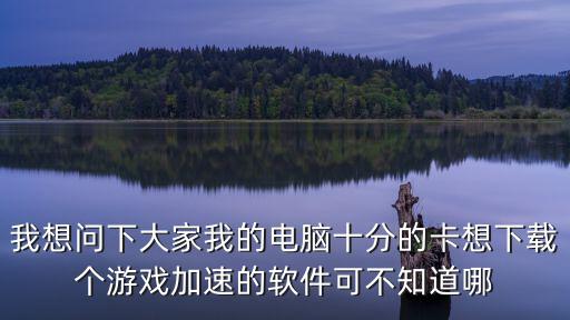 我想问下大家我的电脑十分的卡想下载个游戏加速的软件可不知道哪