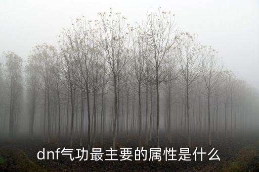 dnf气功最主要的属性是什么