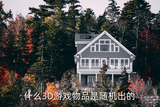 什么3D游戏物品是随机出的