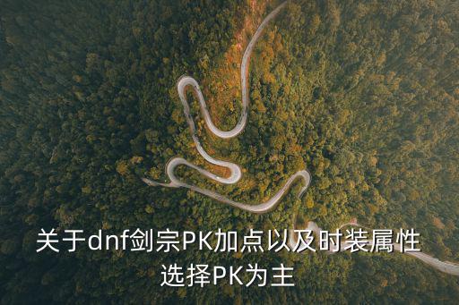 关于dnf剑宗PK加点以及时装属性选择PK为主