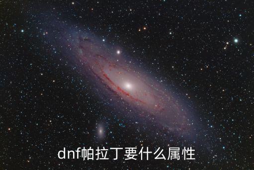 dnf帕拉丁要什么属性