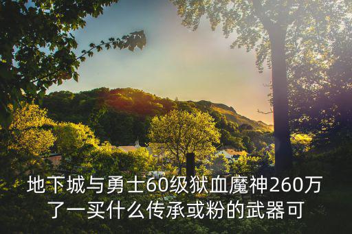 260万的游戏装备有哪些，地下城1000000005万的装备是什么