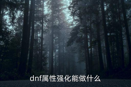 dnf属性强化能做什么