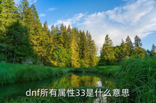 dnf超3什么属性，dnf所有属性33是什么意思