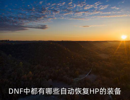 dnf 什么属性恢复hp，DNF角色HP恢复量跟什么有关系