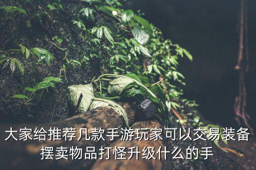 大家给推荐几款手游玩家可以交易装备摆卖物品打怪升级什么的手