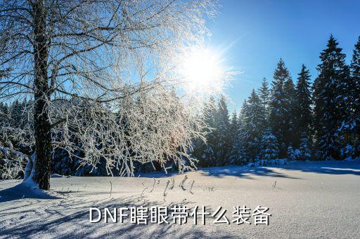 DNF瞎眼带什么装备