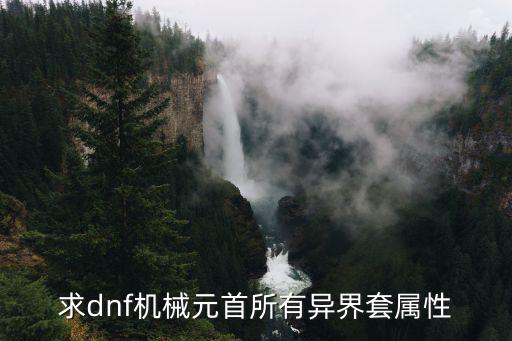 dnf机械元首什么属性，dnf机械元首可以堆冰强吗