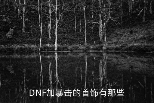 DNF加暴击的首饰有那些