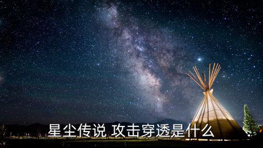 星尘传说 攻击穿透是什么