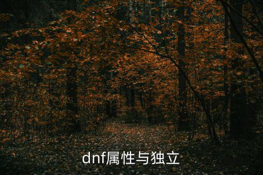 dnf属性与独立