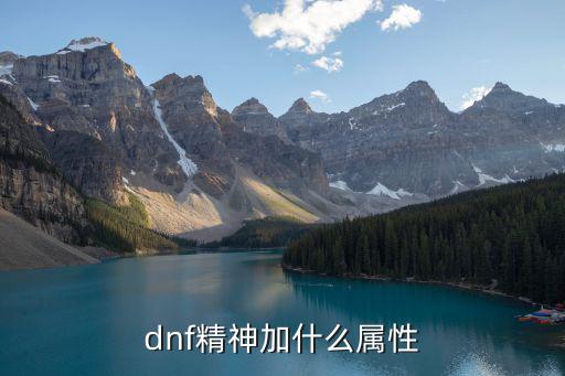 dnf精神加什么属性