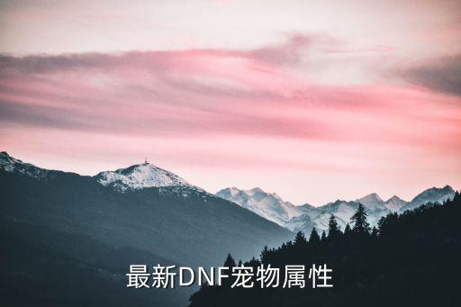 dnf宠物刘备什么属性，最新DNF宠物属性