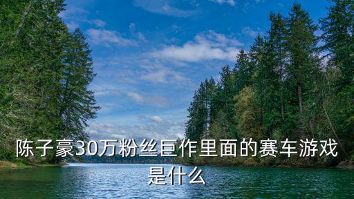 陈子豪30万粉丝巨作里面的赛车游戏是什么