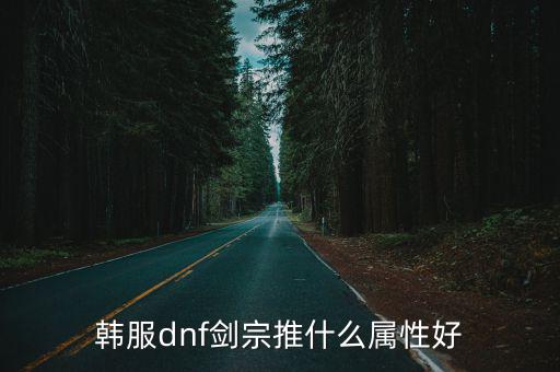 韩服dnf剑宗推什么属性好