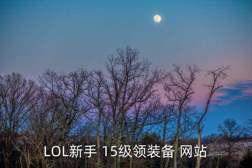 LOL新手 15级领装备 网站