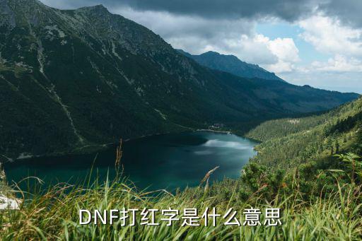 DNF打红字是什么意思