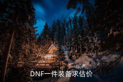 DNF一件装备求估价