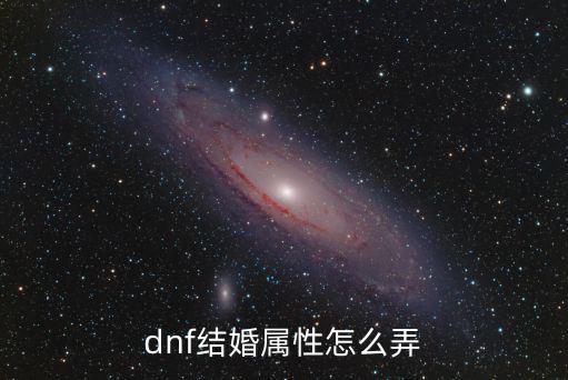 dnf结婚属性怎么弄