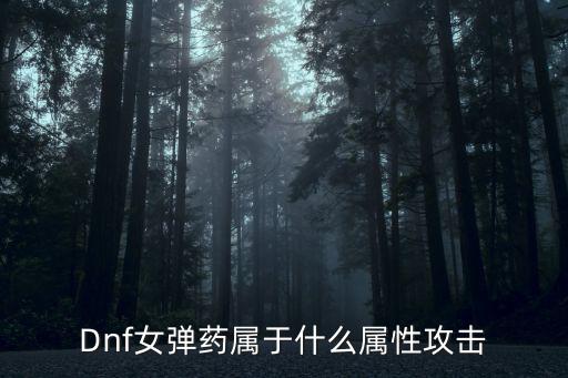 Dnf女弹药属于什么属性攻击