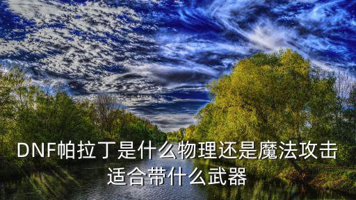 DNF帕拉丁是什么物理还是魔法攻击适合带什么武器