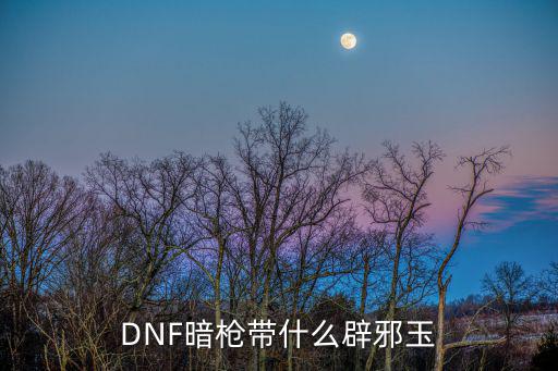 DNF暗枪带什么辟邪玉