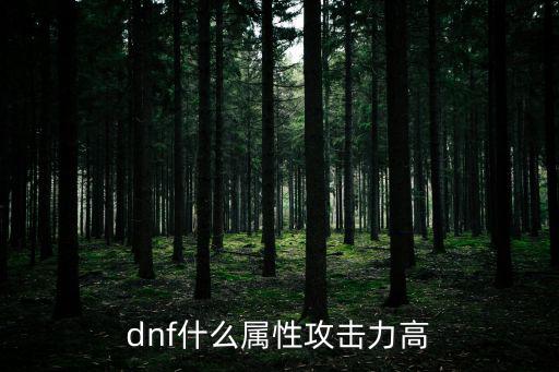 dnf堆什么属性攻击，dnf什么属性攻击力高