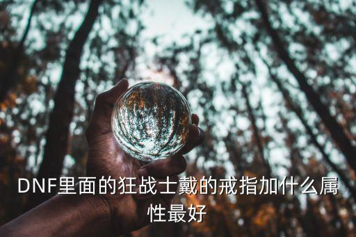 DNF里面的狂战士戴的戒指加什么属性最好