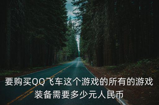 要购买QQ飞车这个游戏的所有的游戏装备需要多少元人民币