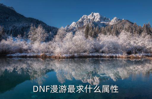 DNF漫游最求什么属性