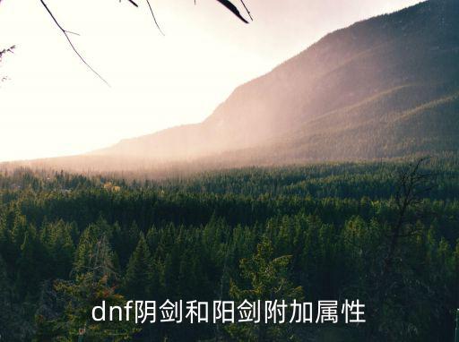 dnf阴剑和阳剑附加属性