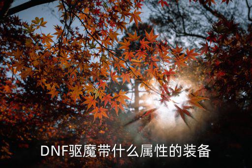 DNF驱魔带什么属性的装备