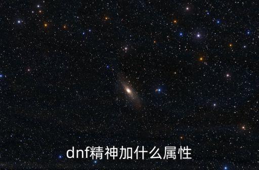 dnf精神加什么属性