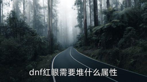 dnf红眼需要堆什么属性