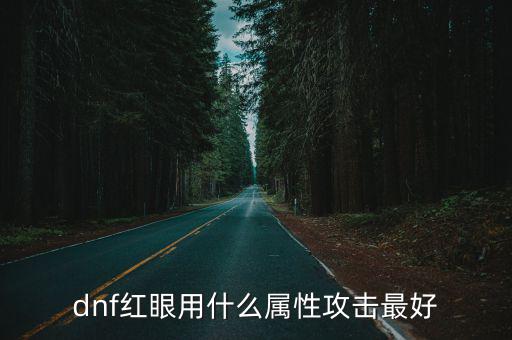 dnf红眼用什么属性攻击最好