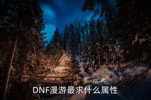 dnf漫游起源走什么属性，DNF漫游最求什么属性