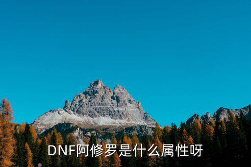 DNF阿修罗是什么属性呀