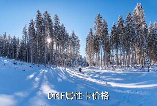 DNF属性卡价格